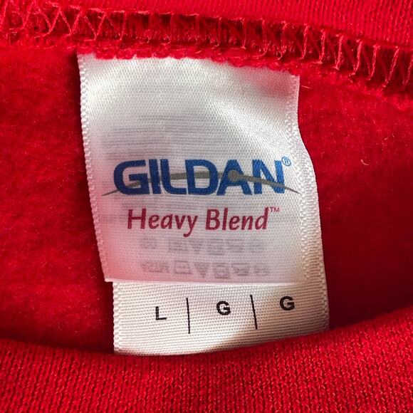 Gildan Digi Knit Print SANTA STYLE Ugly Christmas Sweatshirt Size Large - Picture 3 of 4